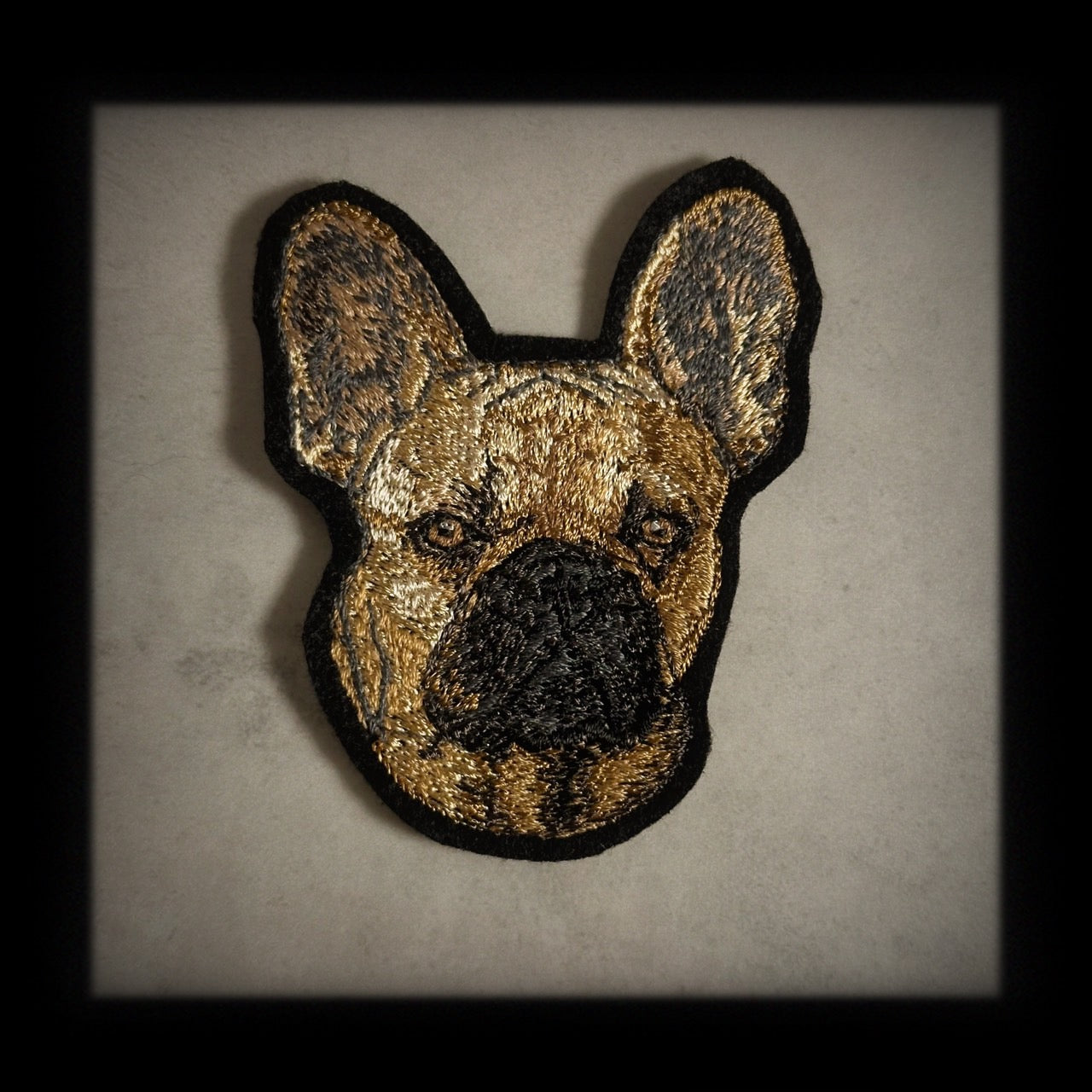 【フレンチブルドッグ_1】Dog刺繍ワッペン nui tag フレンチブルドッグ