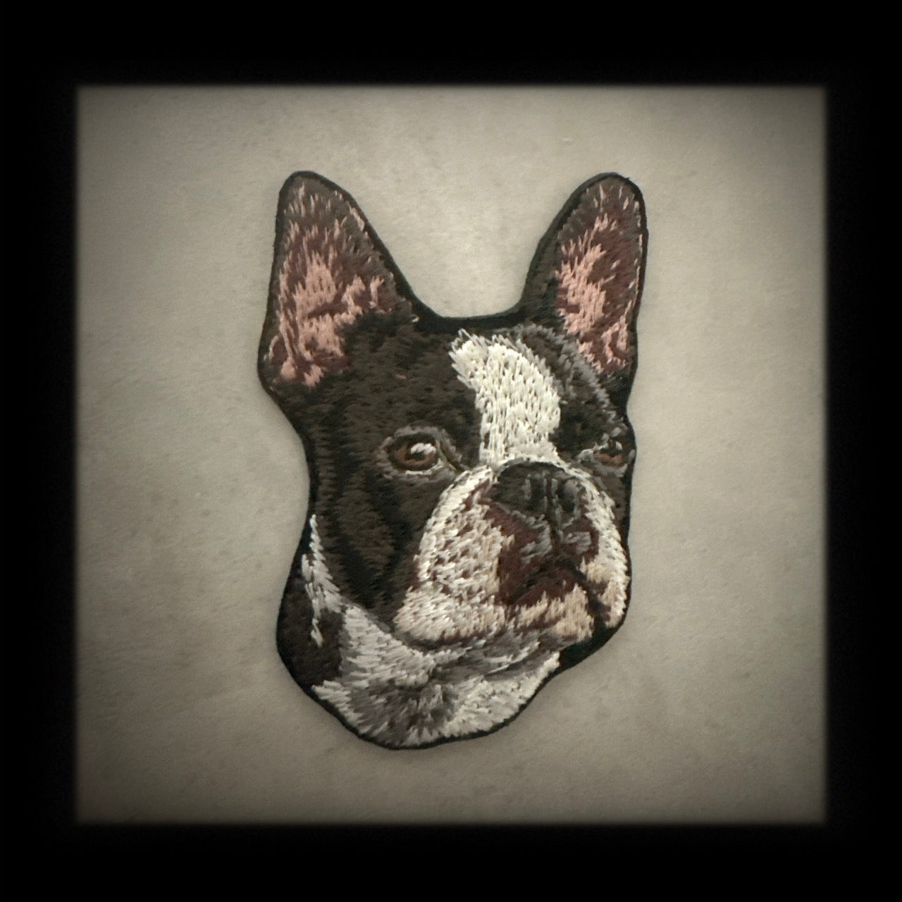 【ボストンテリア_2】Dog刺繍ワッペン nui tag ボストンテリア