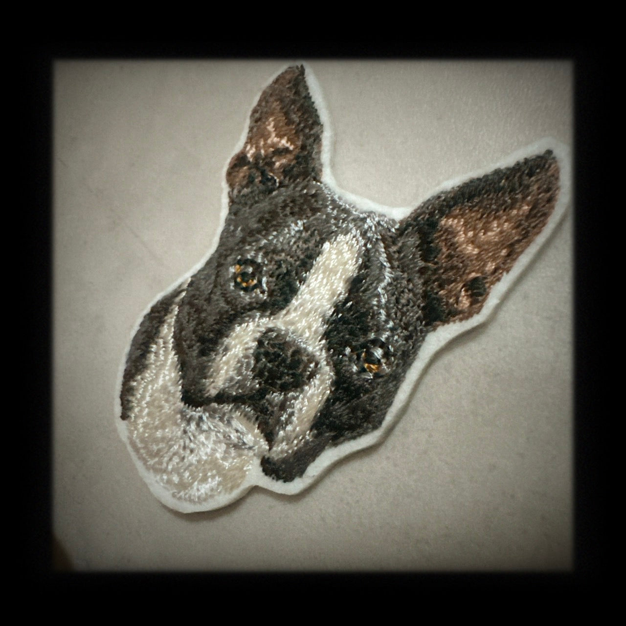 【ボストンテリア_1】Dog刺繍ワッペン nui tag ボストンテリア