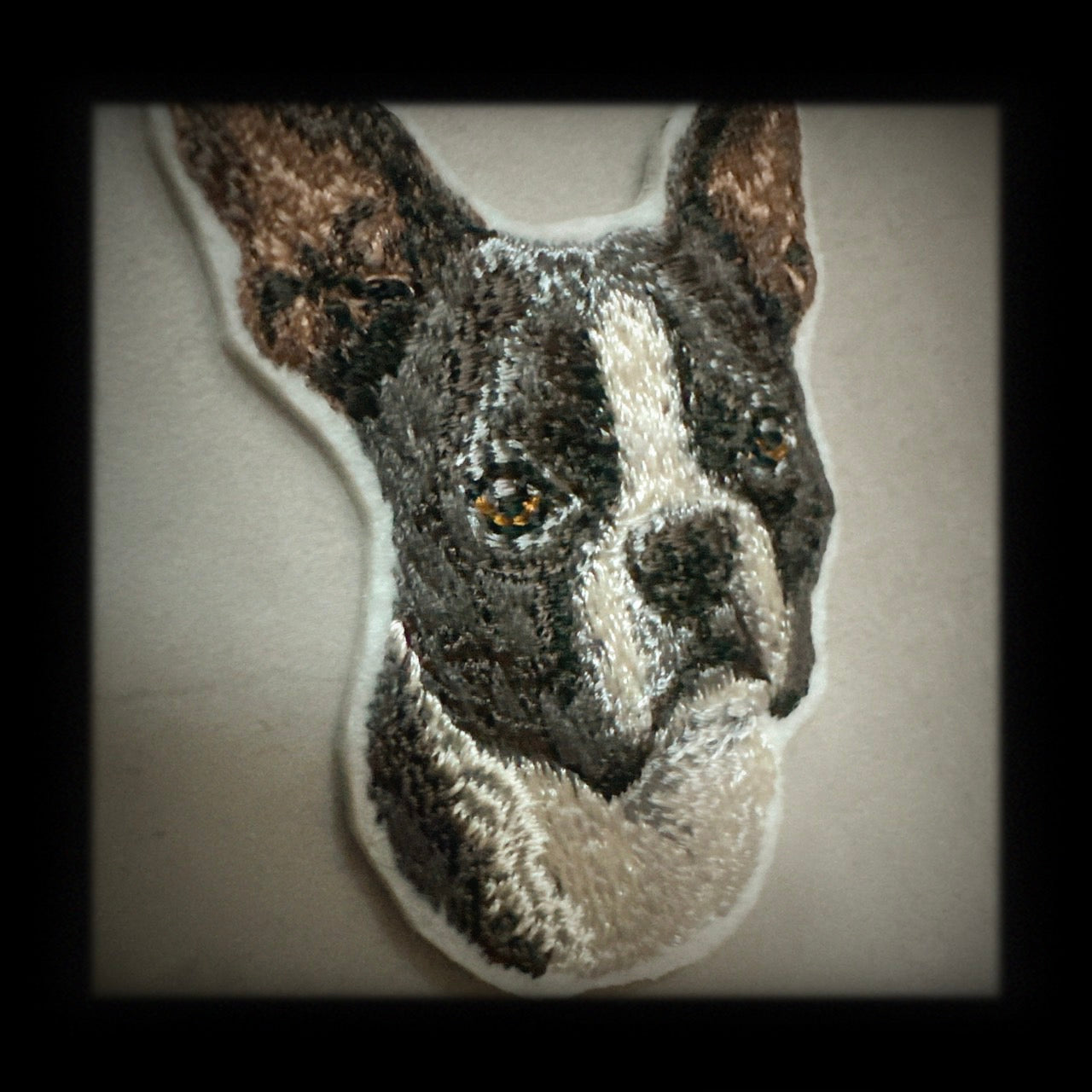 【ボストンテリア_1】Dog刺繍ワッペン nui tag ボストンテリア