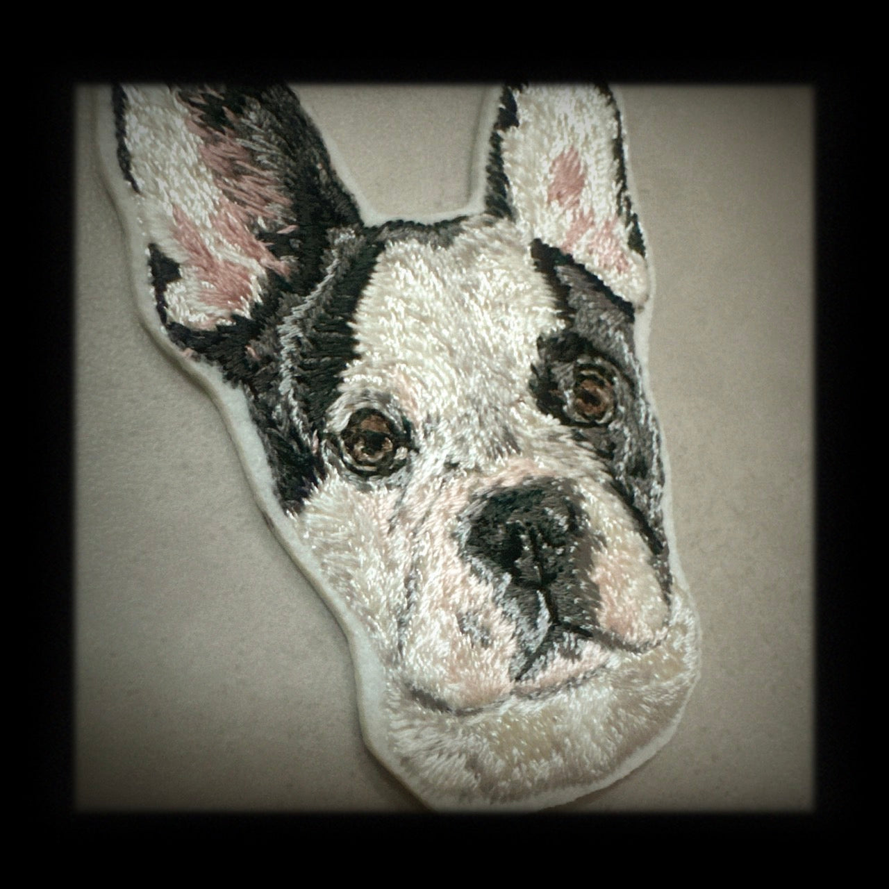 【フレンチブルドッグ_7】Dog刺繍ワッペン nui tag フレンチブルドッグ