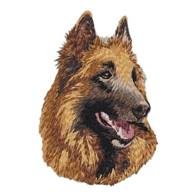 【ベルジアン・シェパード・ドッグ・タービュレン_2】Dog刺繍ワッペン nui tag ベルジアン・シェパード・ドッグ・タービュレン