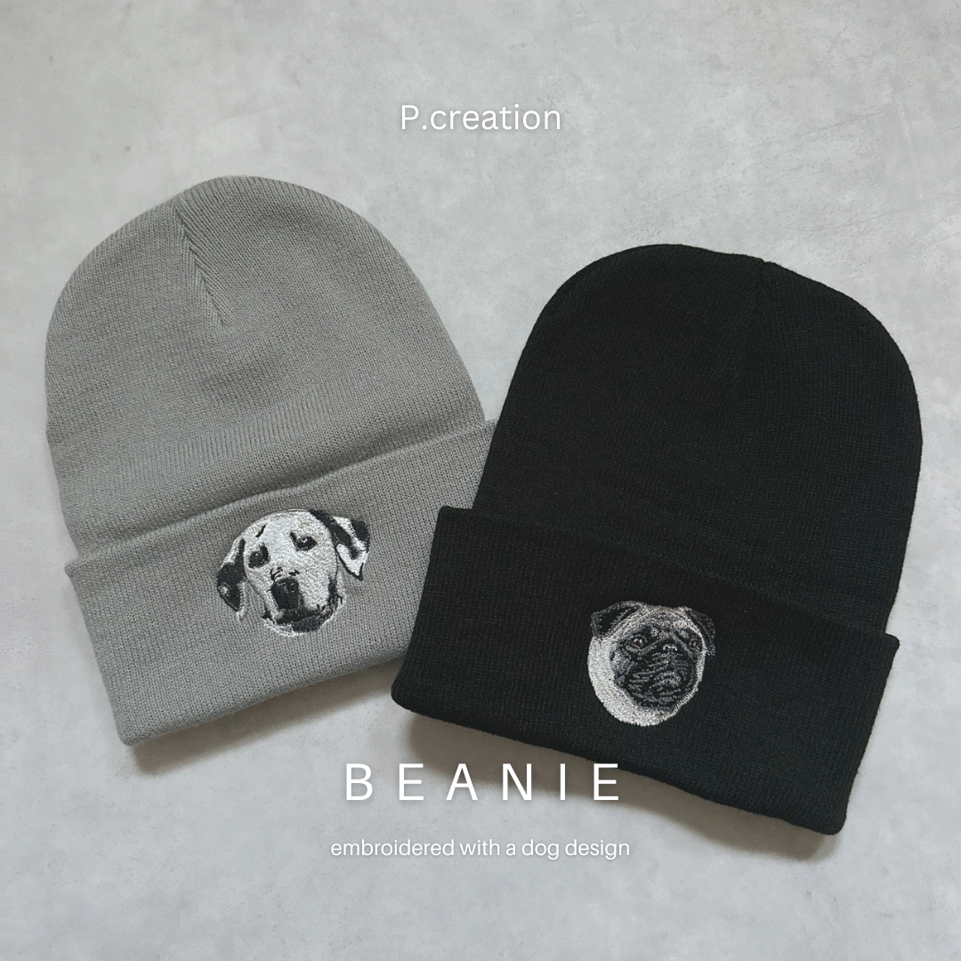 【発送～1/25まで】Dog刺繍ニット帽