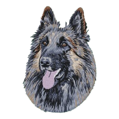 【ベルジアン・シェパード・ドッグ・タービュレン_1】Dog刺繍ワッペン nui tag ベルジアン・シェパード・ドッグ・タービュレン